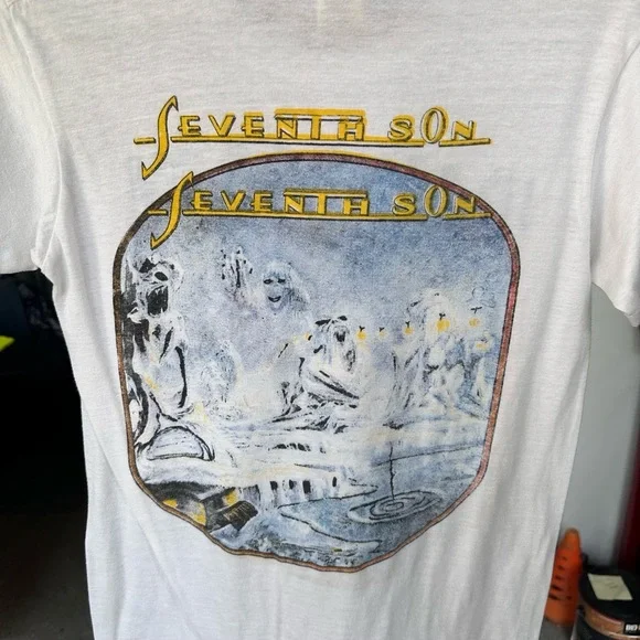 Iron Maiden Band Tee Mens Size Small White Vintage Concert Heavy Metal Grail - Picture 5 of 8